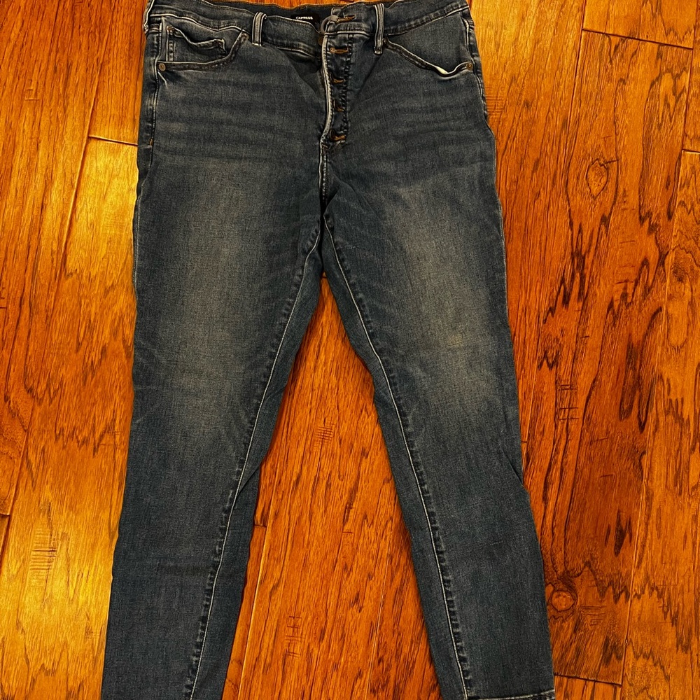Express denim skinny mid rise